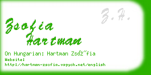 zsofia hartman business card